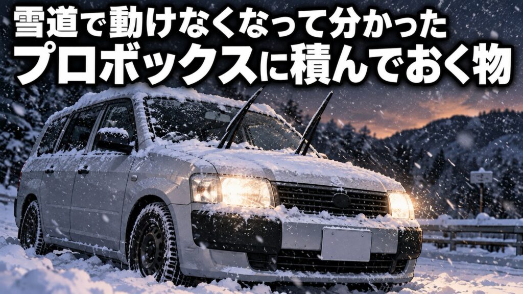 雪道で動けなくなって分かった、プロボックスに積んでおく物 雪道で動けなくなって分かった、プロボックスに積んでおく物